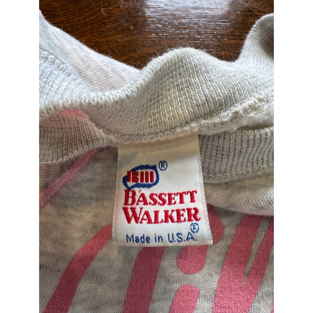 Vintage Bassett Walker Gilley's Sweatshirt Womens Medium Gray Country 80s - Picture 3 of 7